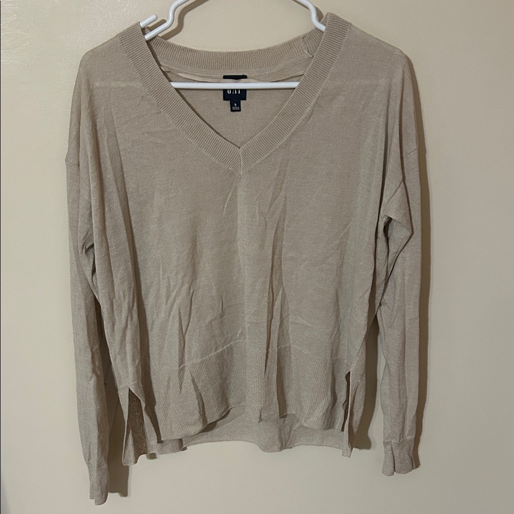 GAP Beige Knit linen blend Sweater Small